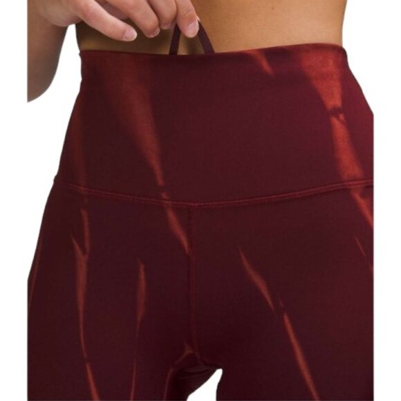 EUC Lululemon Wunder Train High-Rise Short 8" Sun Bleached Wash Red Merlot - Picture 3 of 10